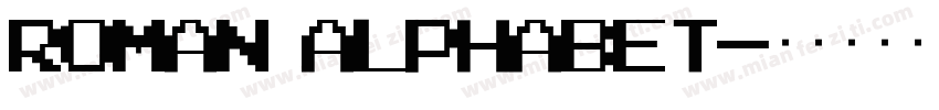 ROMAN alphabet字体转换